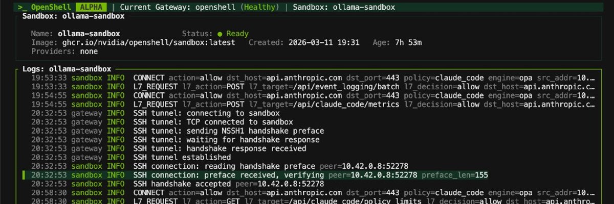 From the project docs: openshell terminal